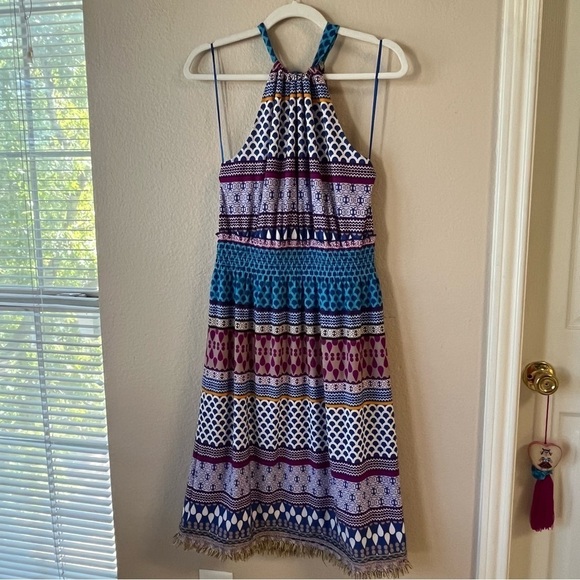 Trina Turk Brooke Midi Dress Halter Multicolored - Size M - Picture 2 of 9
